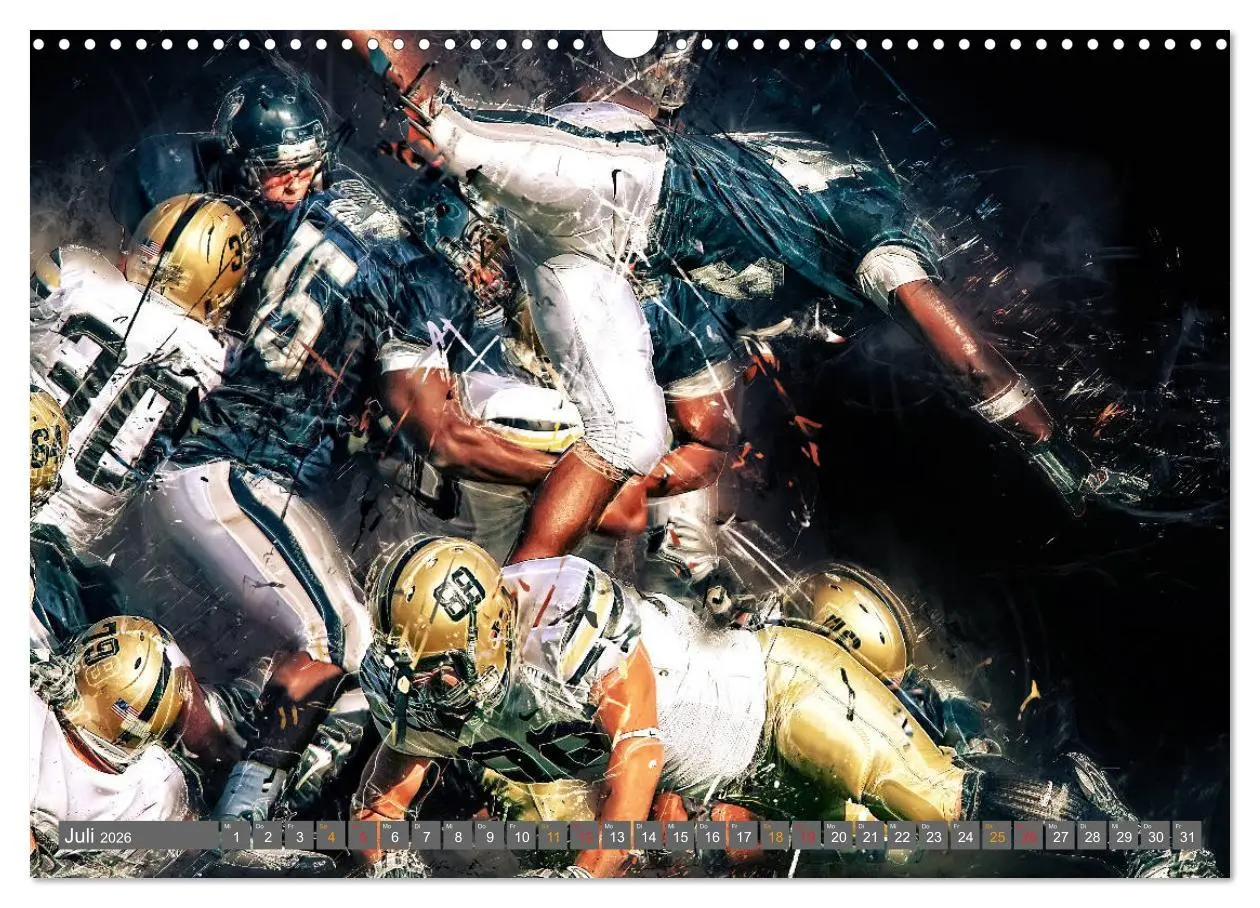 Bild: 9783457834916 | American Football - so cool (Wandkalender 2026 DIN A3 quer),...