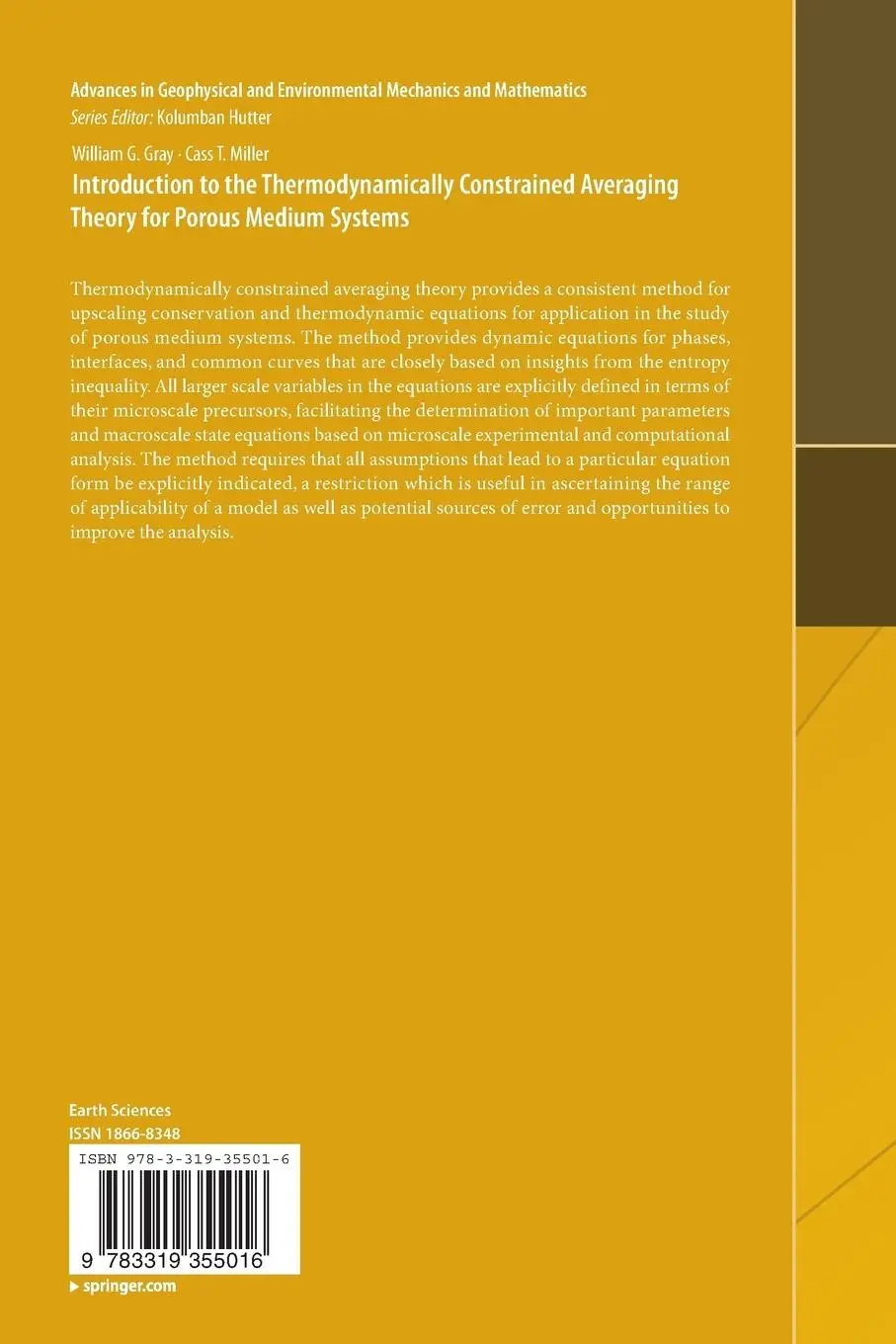 Rückseite: 9783319355016 | Introduction to the Thermodynamically Constrained Averaging Theory...