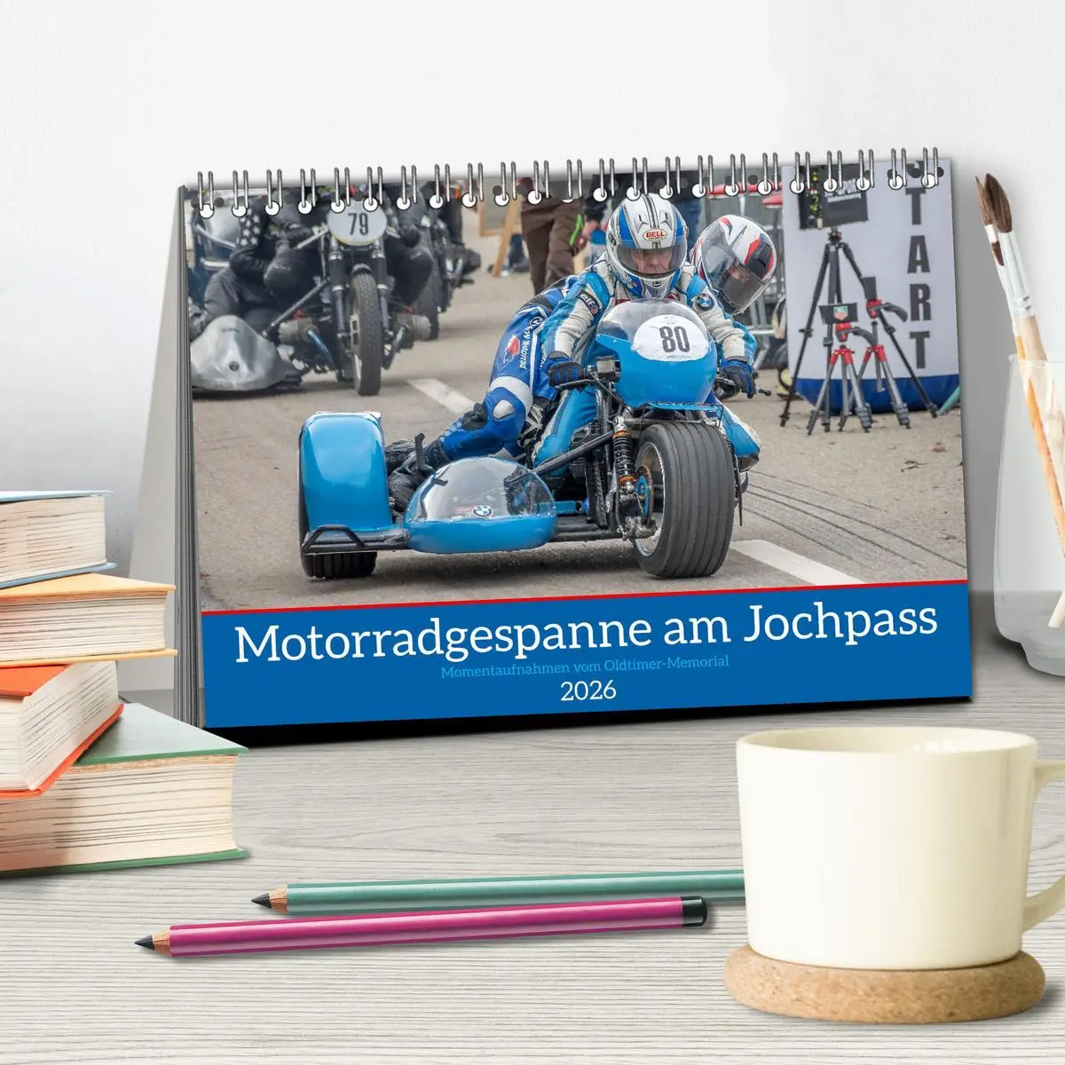 Bild: 9783457415016 | Motorradgespanne am Jochpass (Tischkalender 2026 DIN A5 quer),...