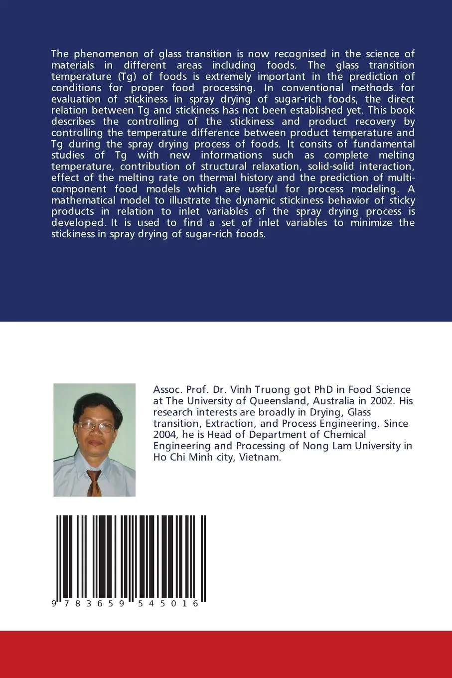 Rückseite: 9783659545016 | Glass Transition Temperature and Spray Drying of Sugar-Rich Foods