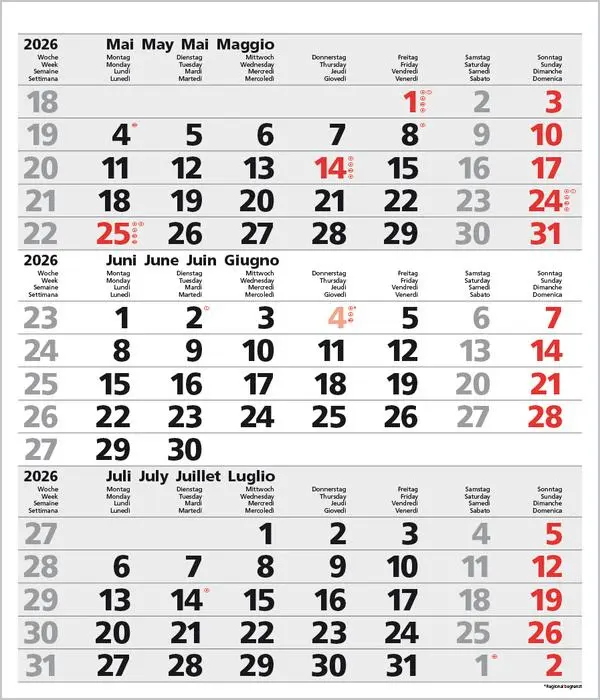 Bild: 9783731885016 | 3-Monats-Planer Comfort Grau 2026 | Verlag Korsch | Kalender | 12 S.