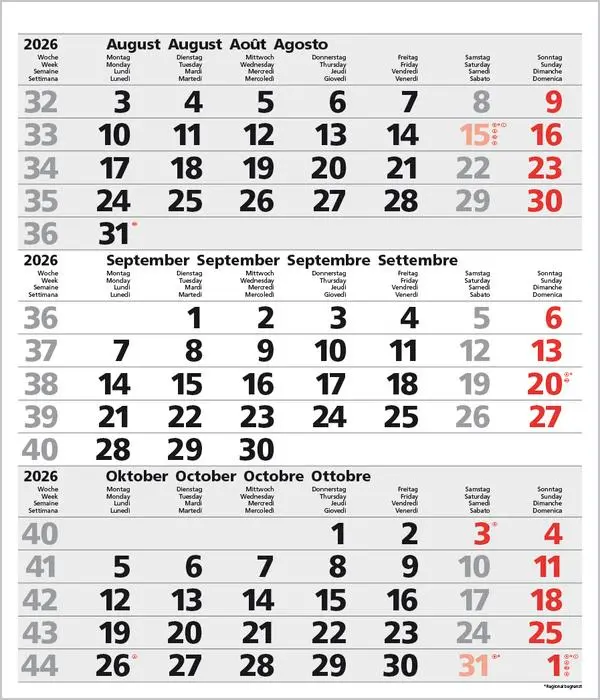Bild: 9783731885016 | 3-Monats-Planer Comfort Grau 2026 | Verlag Korsch | Kalender | 12 S.