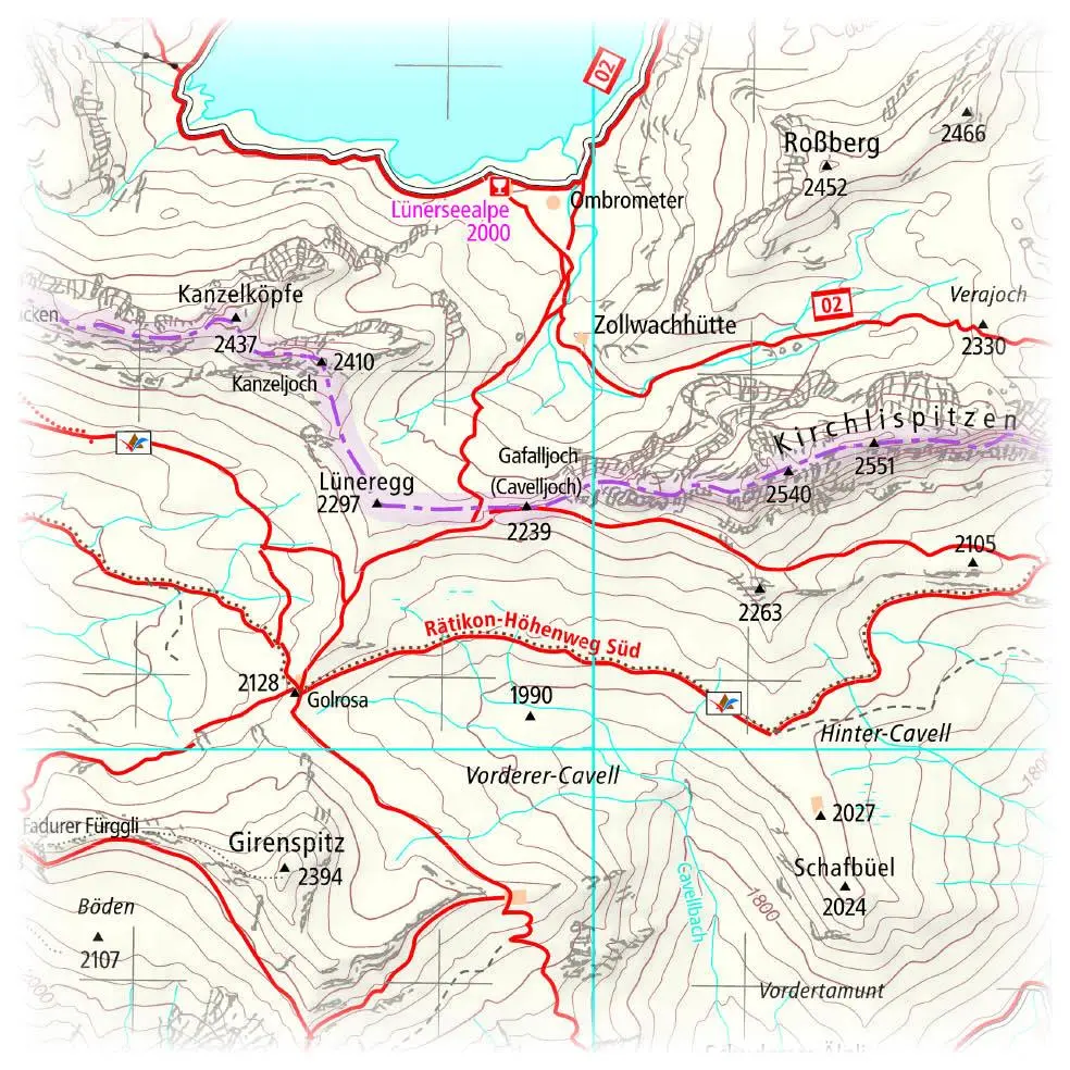 Bild: 9783961325016 | Montafon, Klostertal, Brandnertal Wander- und Radkarte 1 : 35 000