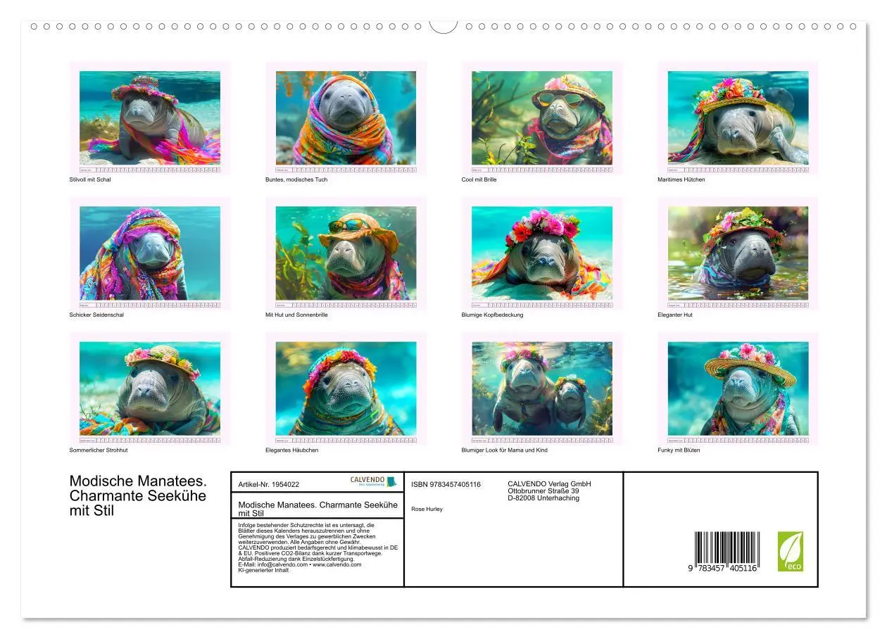 Bild: 9783457405116 | Modische Manatees. Charmante Seekühe mit Stil (hochwertiger Premium...