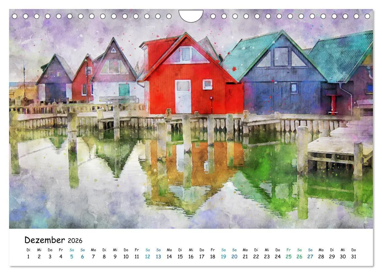 Bild: 9783457715116 | Aquarell Illustrationen vom Darß (Wandkalender 2026 DIN A4 quer),...