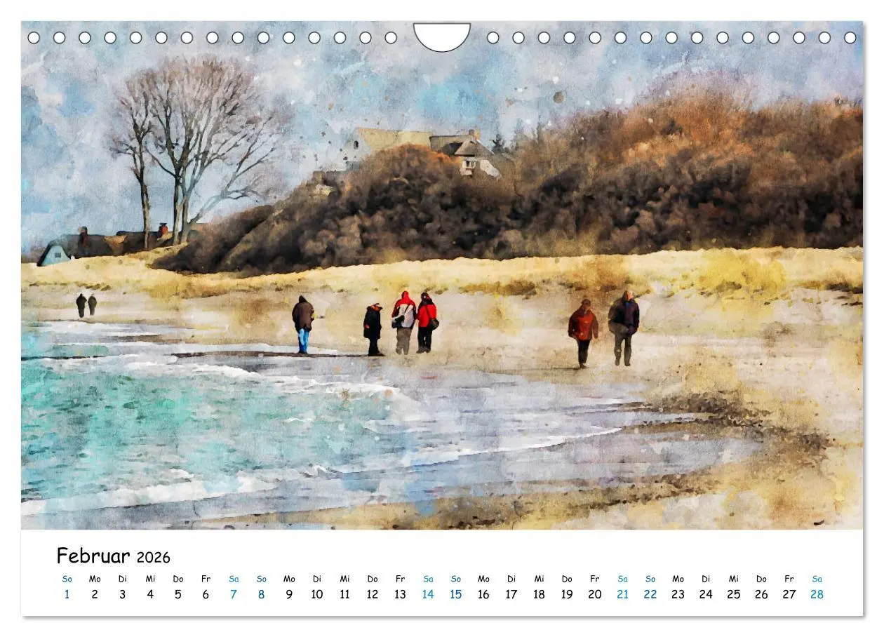 Bild: 9783457715116 | Aquarell Illustrationen vom Darß (Wandkalender 2026 DIN A4 quer),...