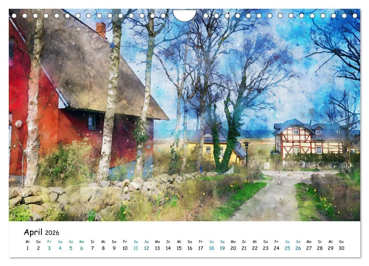 Bild: 9783457715116 | Aquarell Illustrationen vom Darß (Wandkalender 2026 DIN A4 quer),...