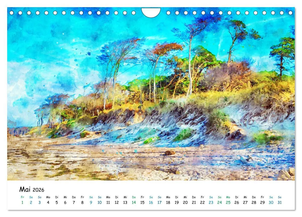 Bild: 9783457715116 | Aquarell Illustrationen vom Darß (Wandkalender 2026 DIN A4 quer),...