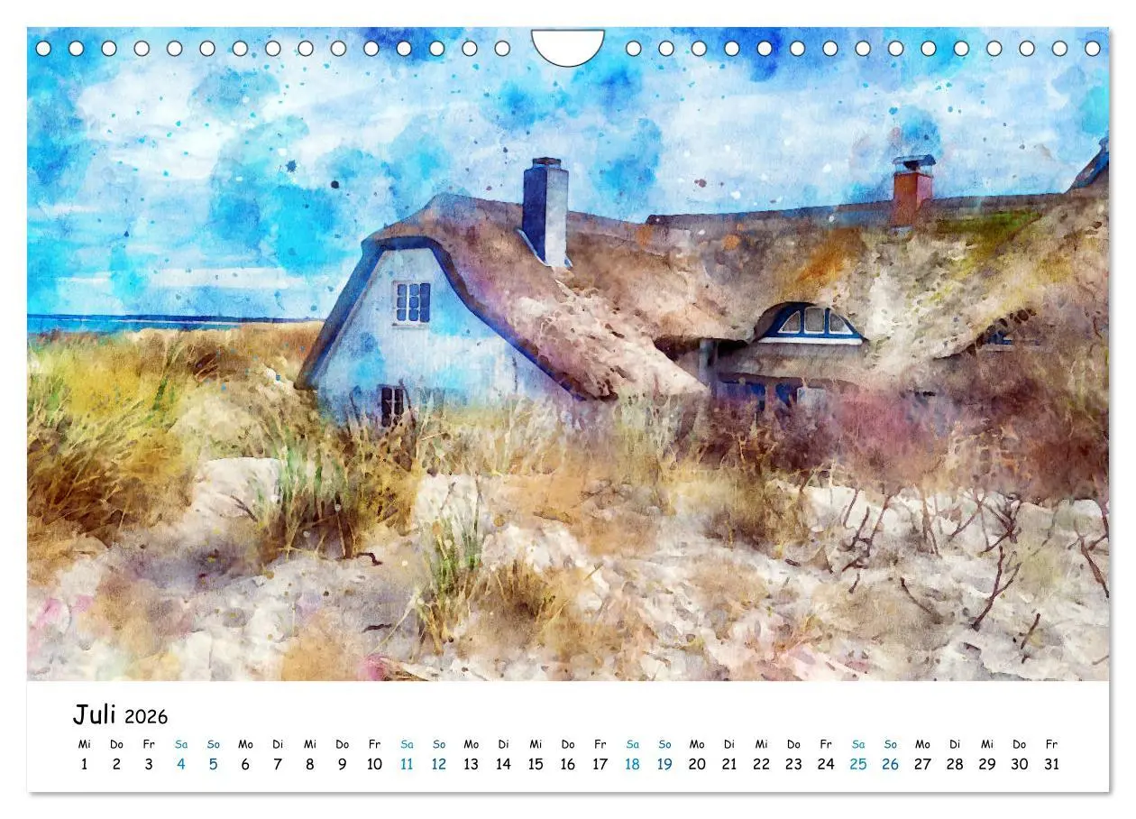 Bild: 9783457715116 | Aquarell Illustrationen vom Darß (Wandkalender 2026 DIN A4 quer),...