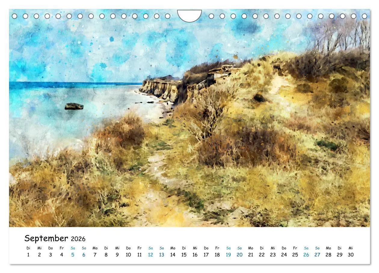 Bild: 9783457715116 | Aquarell Illustrationen vom Darß (Wandkalender 2026 DIN A4 quer),...