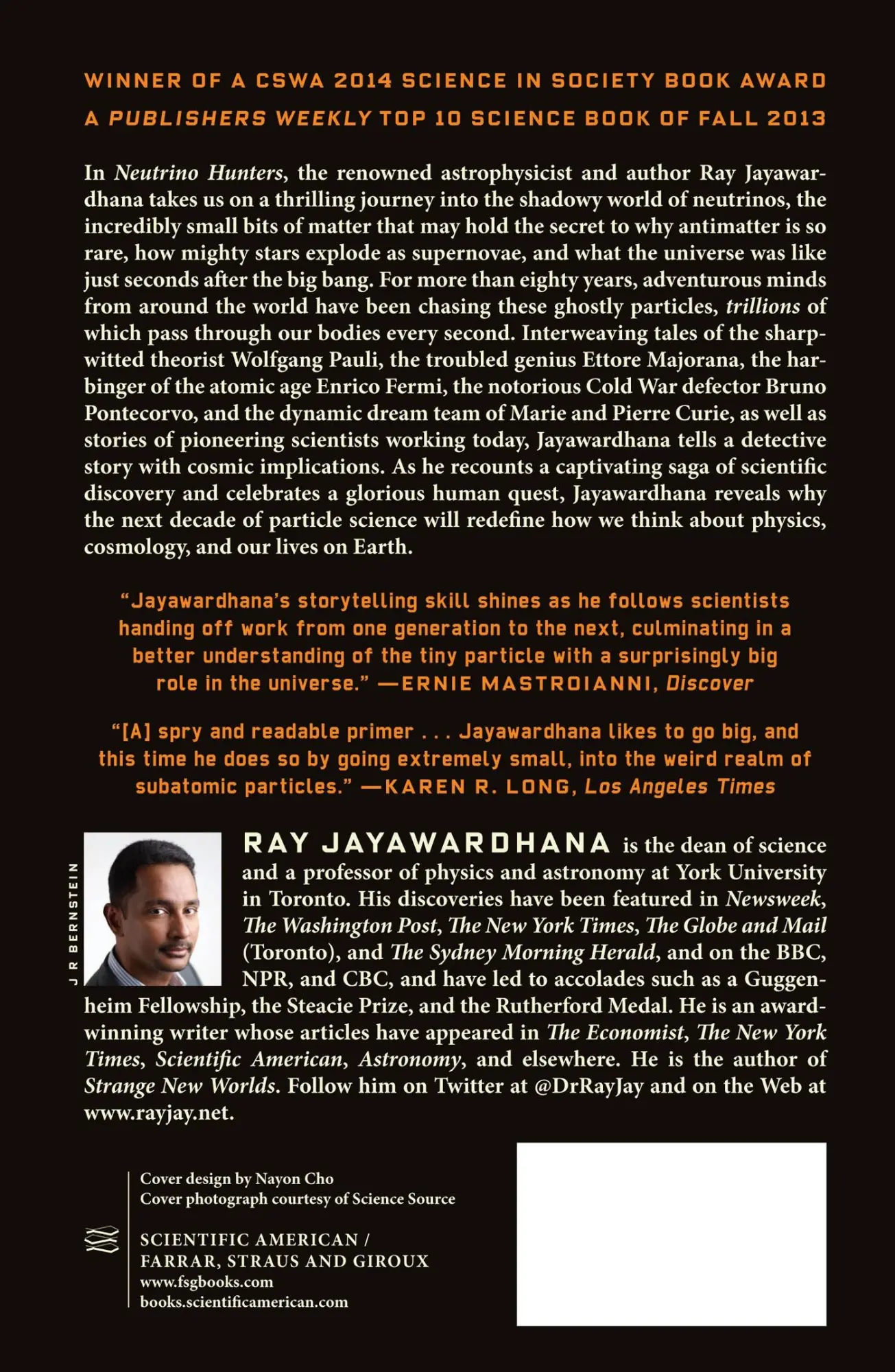 Rückseite: 9780374535216 | Neutrino Hunters | Ray Jayawardhana | Taschenbuch | Englisch | 2015