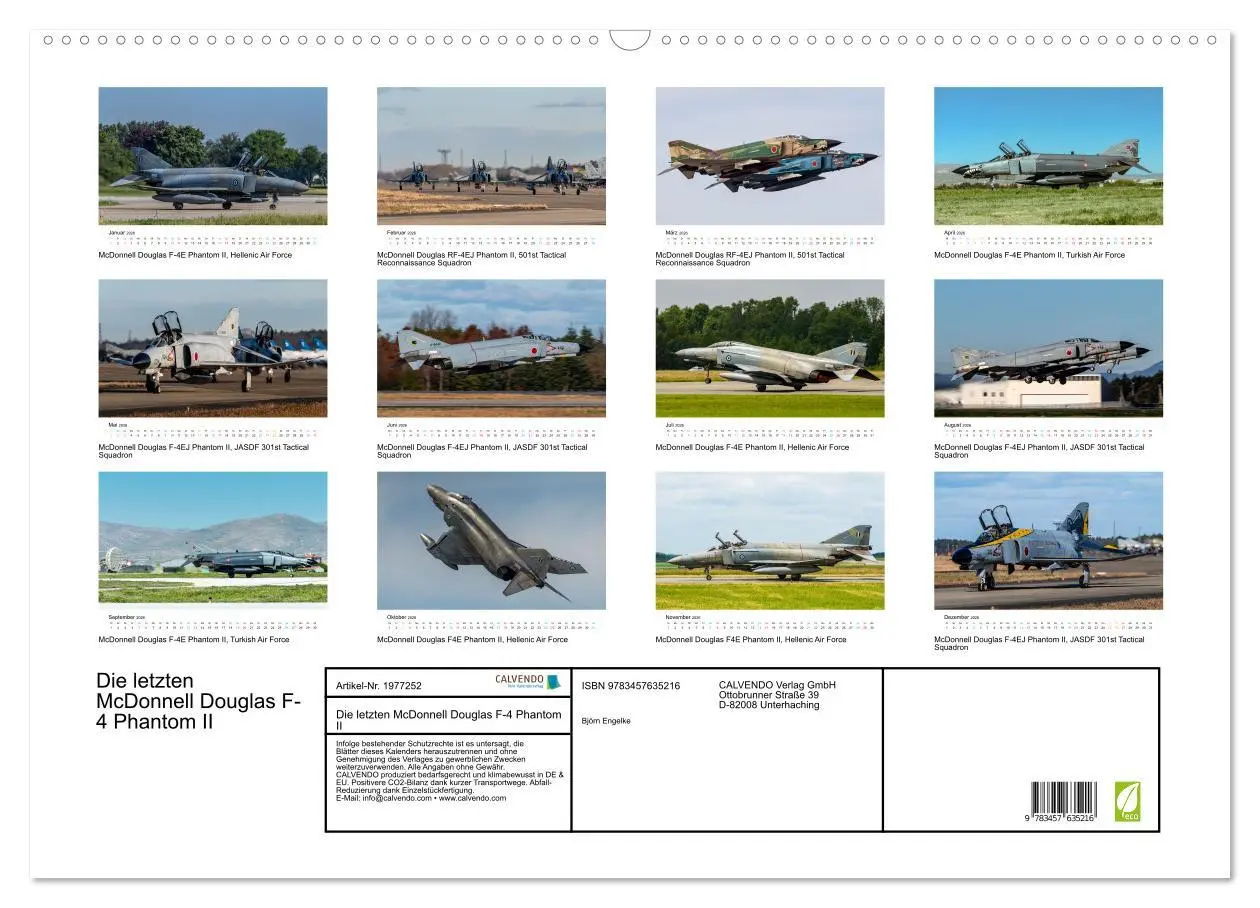 Bild: 9783457635216 | Die letzten McDonnell Douglas F-4 Phantom II (Wandkalender 2026 DIN...