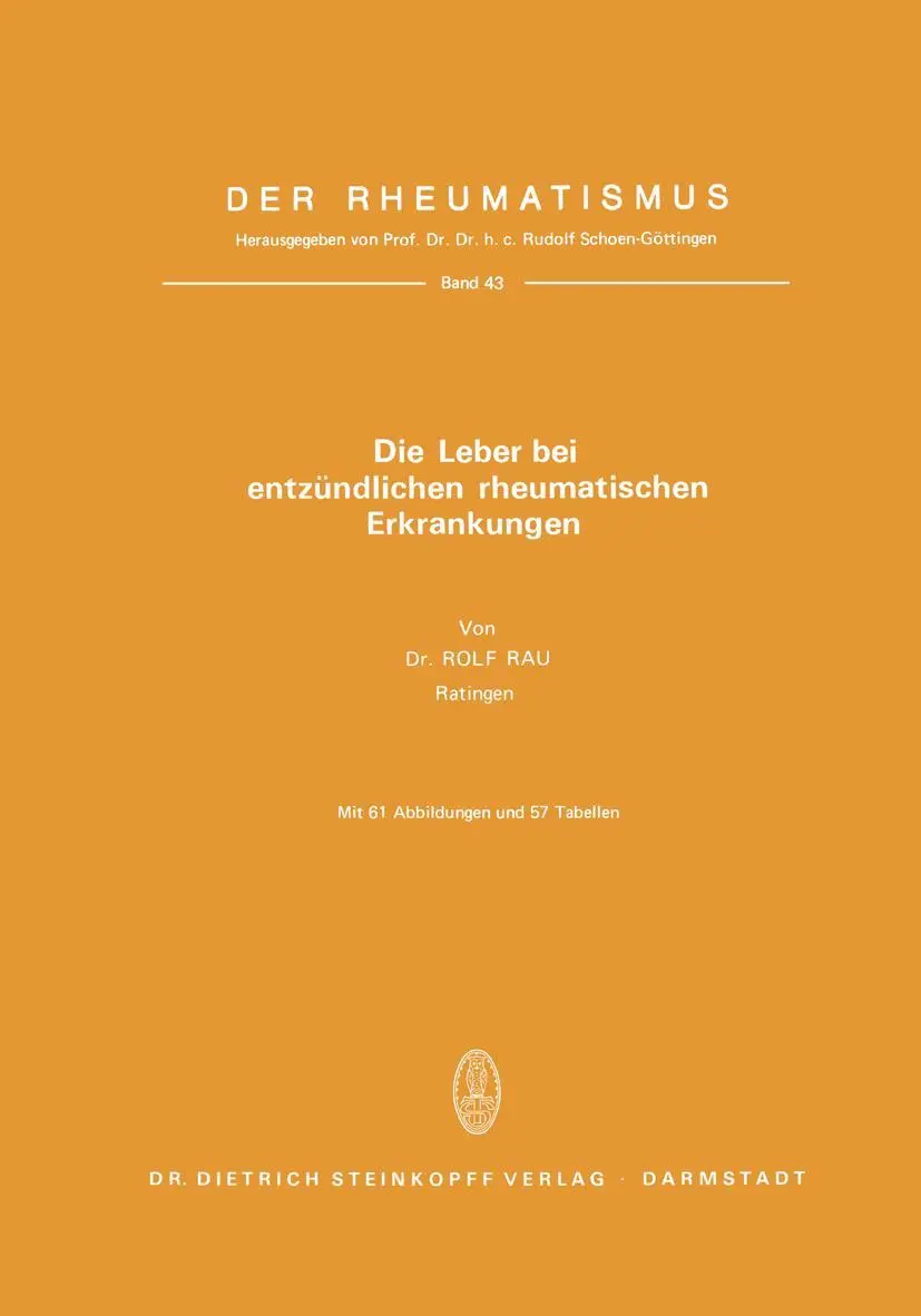 Cover: 9783798505216 | Die Leber Bei Entzündlichen Rheumatischen Erkrankungen | Rr. Rau | xiv