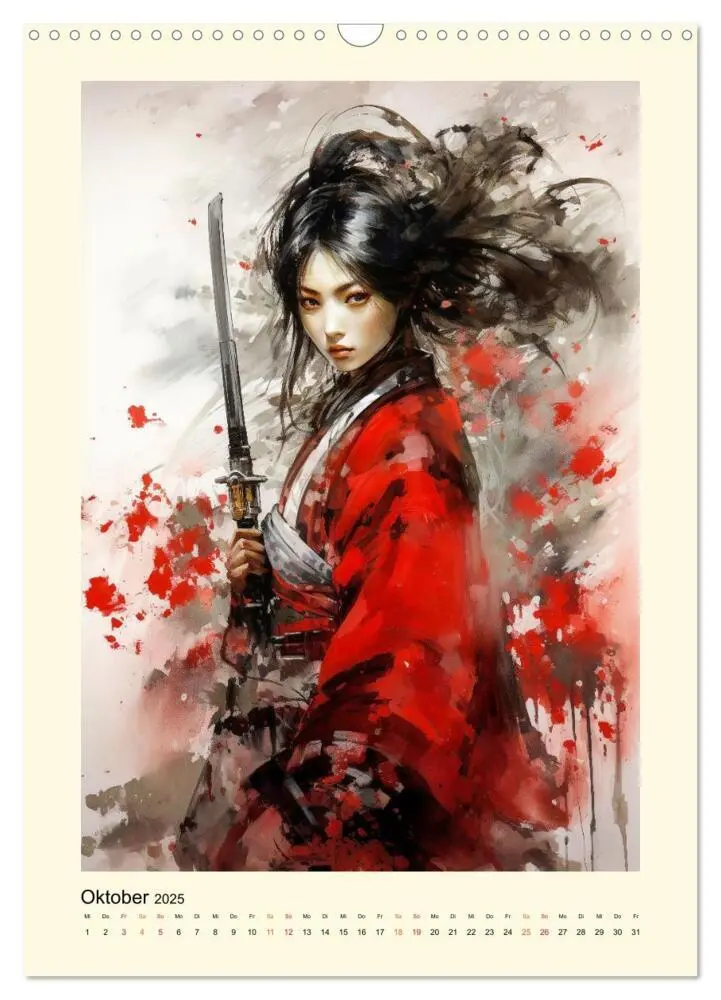 Bild: 9783435845316 | Samurai Amazonen (Wandkalender 2025 DIN A3 hoch), CALVENDO...