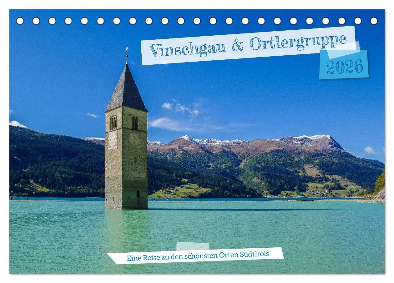 Cover: 9783457555316 | Vinschgau &amp; Ortleralpen (Tischkalender 2026 DIN A5 quer), CALVENDO...