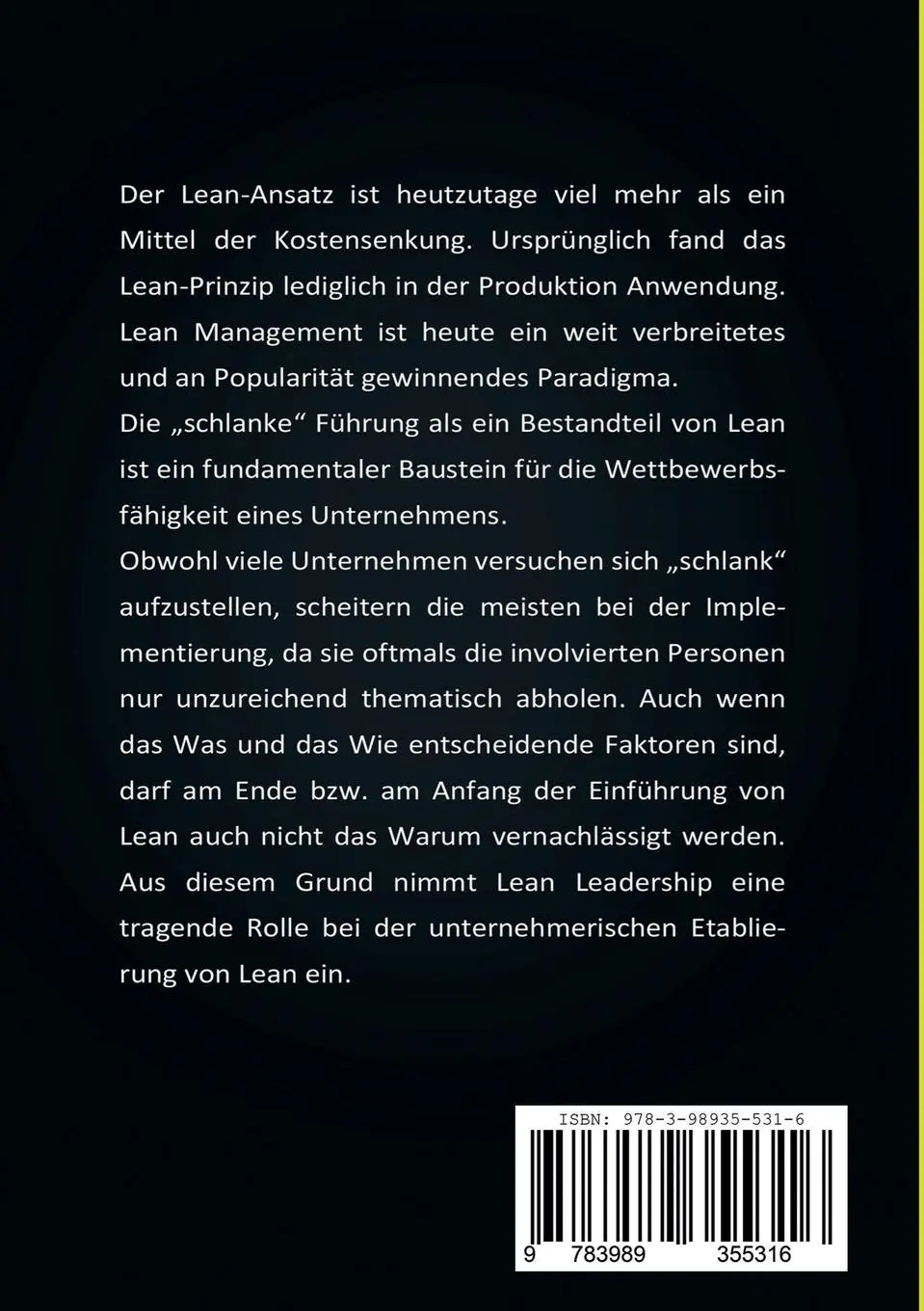 Rückseite: 9783989355316 | Lean Management für Einsteiger | Maximilian Tündermann | Taschenbuch