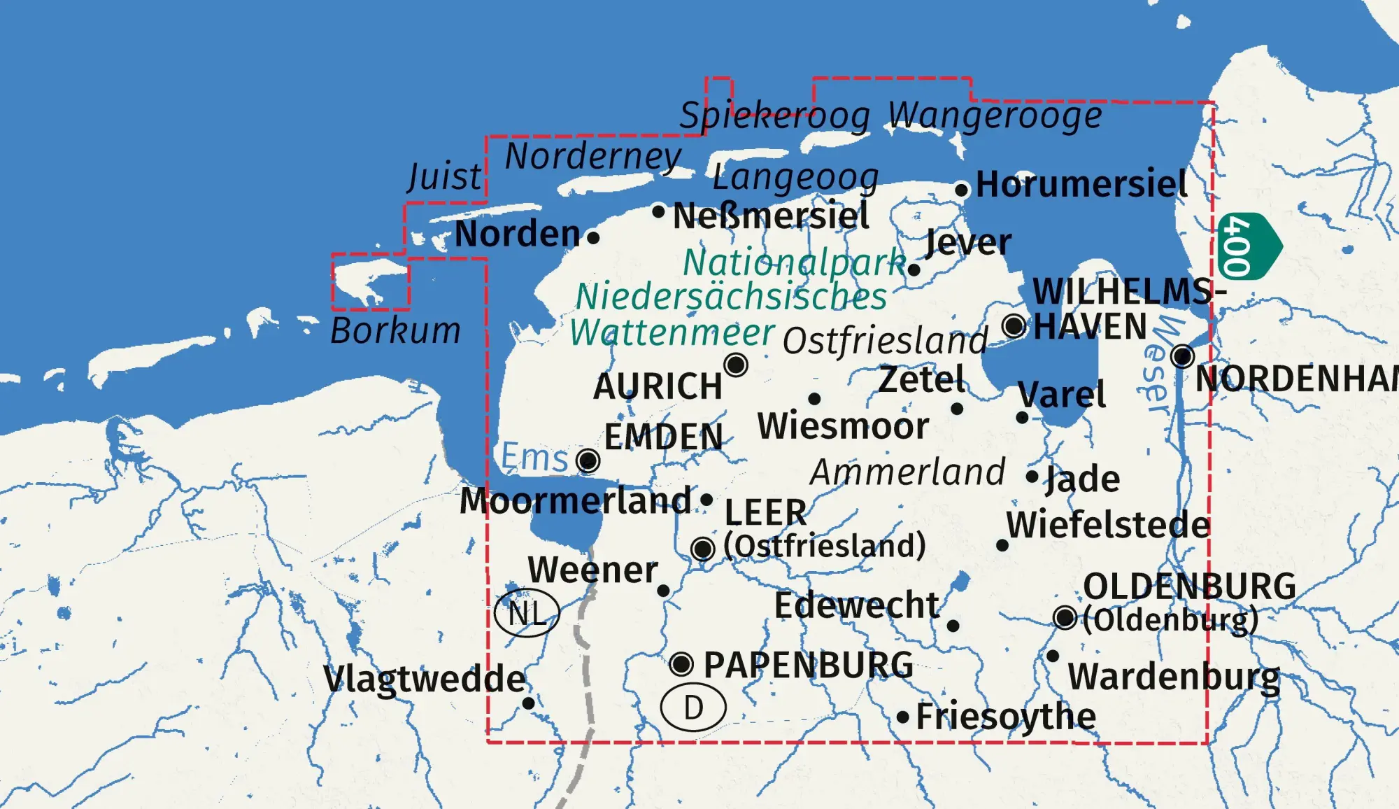 Bild: 9783991545316 | KOMPASS Wanderkarten-Set 410 Ostfriesland, Friesland, Ammerland,...