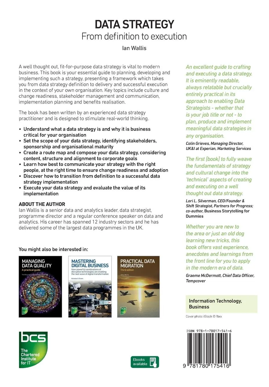 Rückseite: 9781780175416 | Data Strategy | From definition to execution | Ian Wallis | Buch