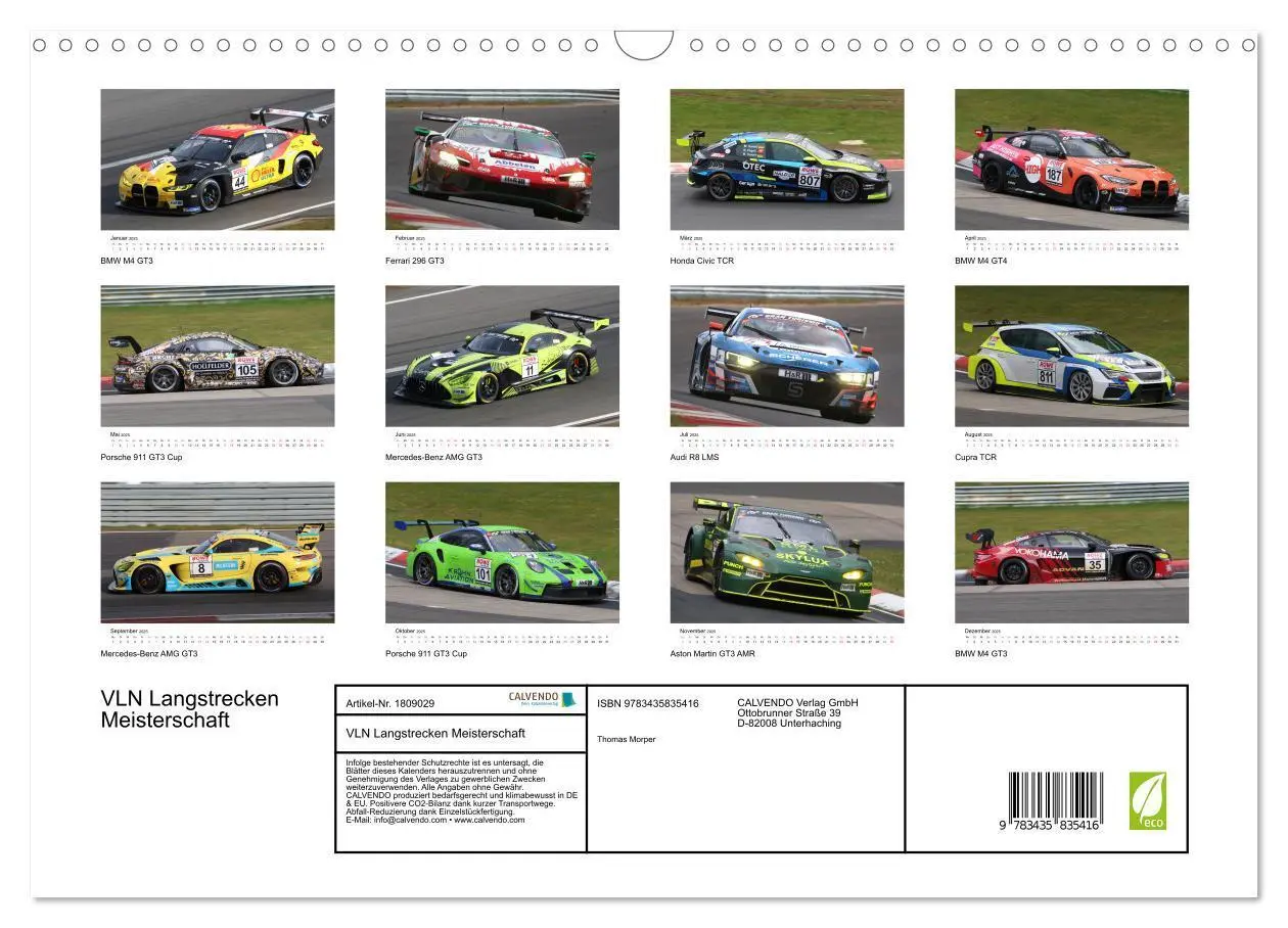 Bild: 9783435835416 | VLN Langstrecken Meisterschaft (Wandkalender 2025 DIN A3 quer),...