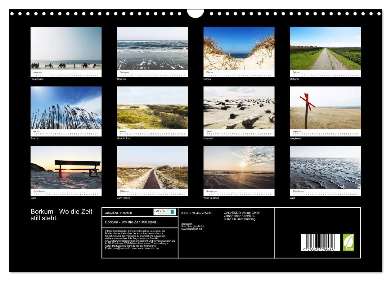 Bild: 9783457785416 | Borkum - Wo die Zeit still steht. (Wandkalender 2026 DIN A3 quer),...