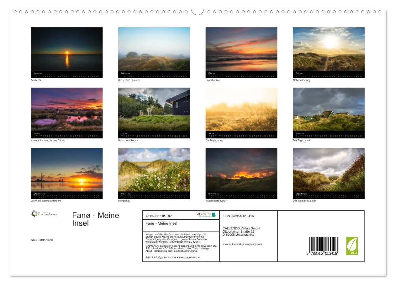 Bild: 9783516015416 | Fanø - Meine Insel (hochwertiger Premium Wandkalender 2026 DIN A2...