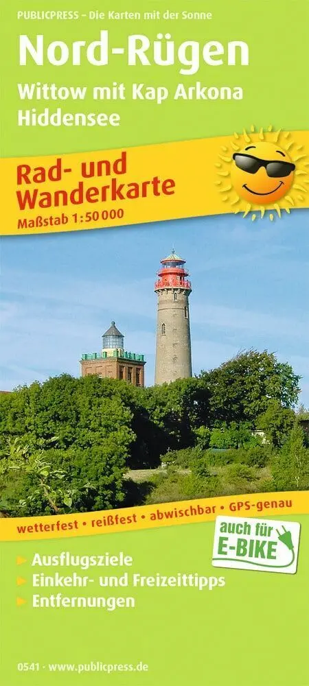 Cover: 9783747305416 | Publicpress Rad- und Wanderkarte Nord-Rügen, Wittow mit Kap Arkona,...