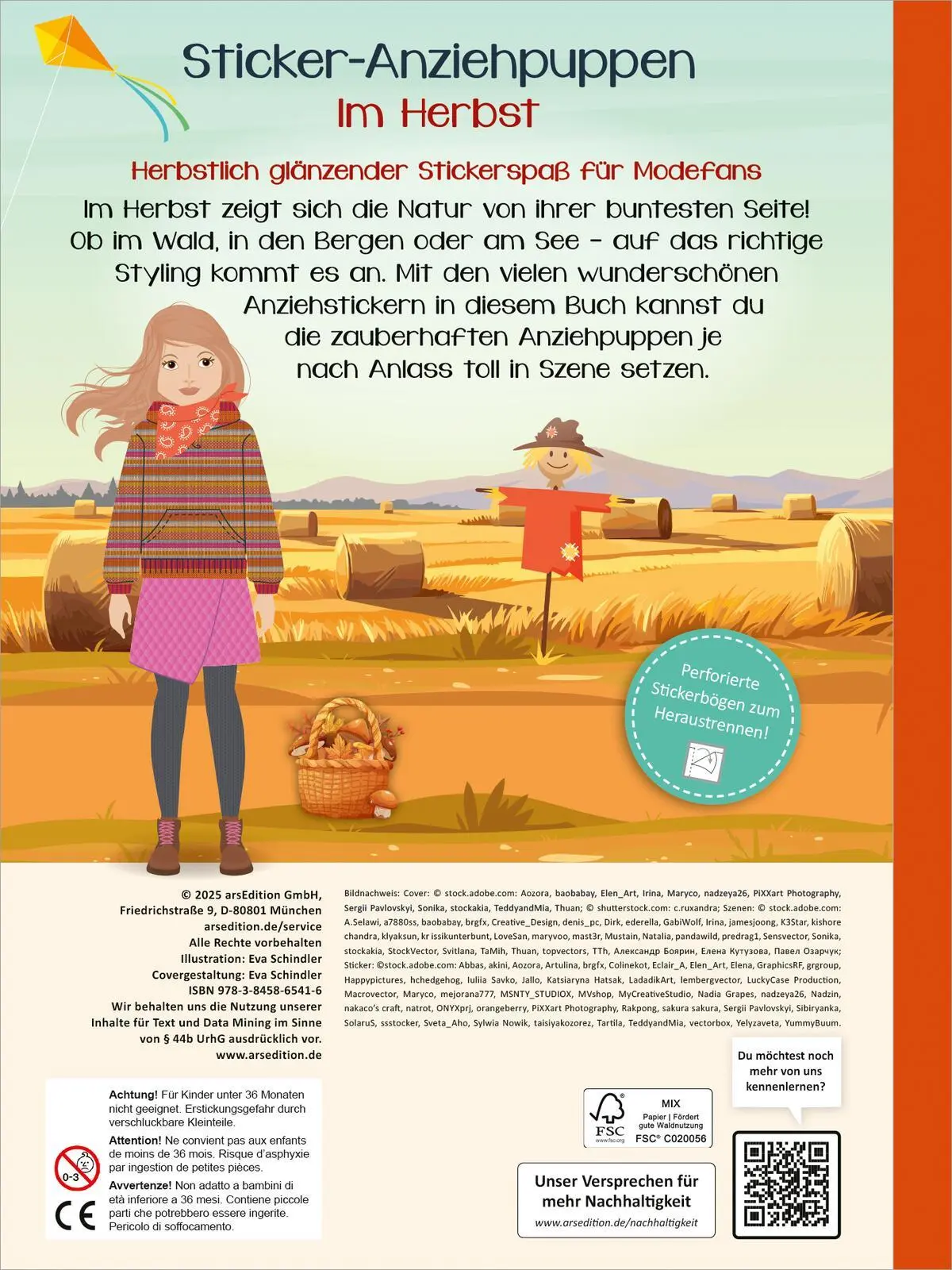 Rückseite: 9783845865416 | Sticker-Anziehpuppen Metallic - Im Herbst | Taschenbuch | 40 S. | 2025