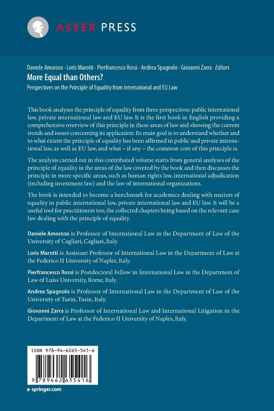 Rückseite: 9789462655416 | More Equal than Others? | Daniele Amoroso (u. a.) | Taschenbuch | xiv