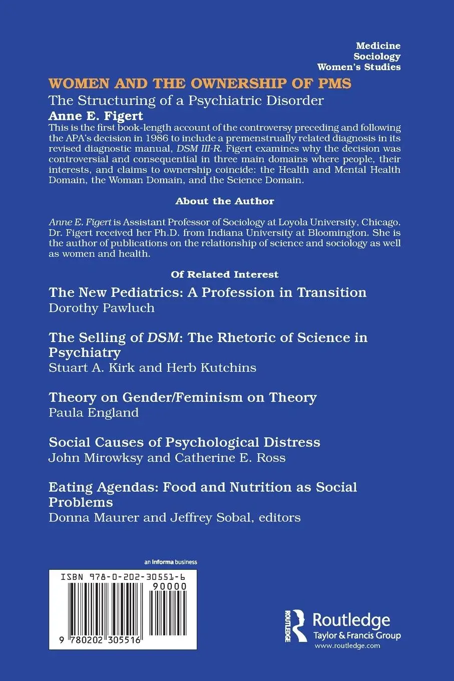 Rückseite: 9780202305516 | Women and the Ownership of PMS | Anne Figert | Taschenbuch | Englisch