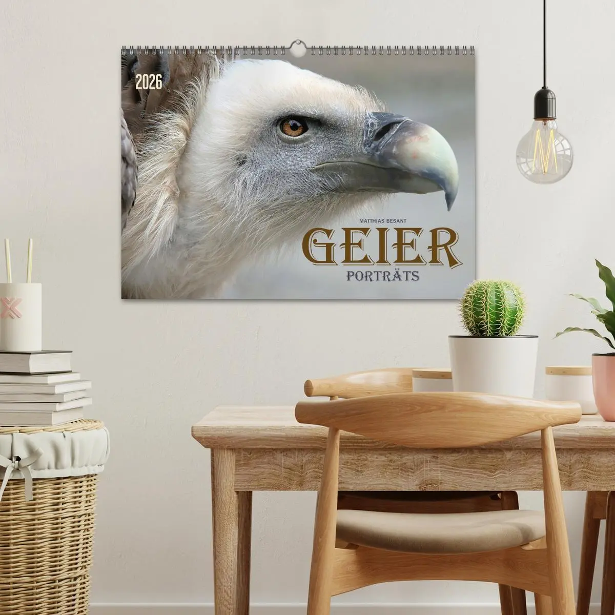 Bild: 9783457915516 | GEIERPORTRÄTS (Wandkalender 2026 DIN A3 quer), CALVENDO Monatskalender