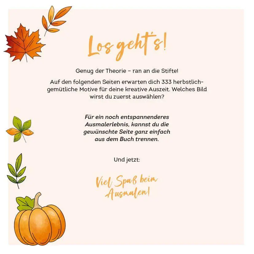 Bild: 9783745935516 | 333 Ausmalen - Herbst-Gefühle | Edition Michael Fischer | Taschenbuch