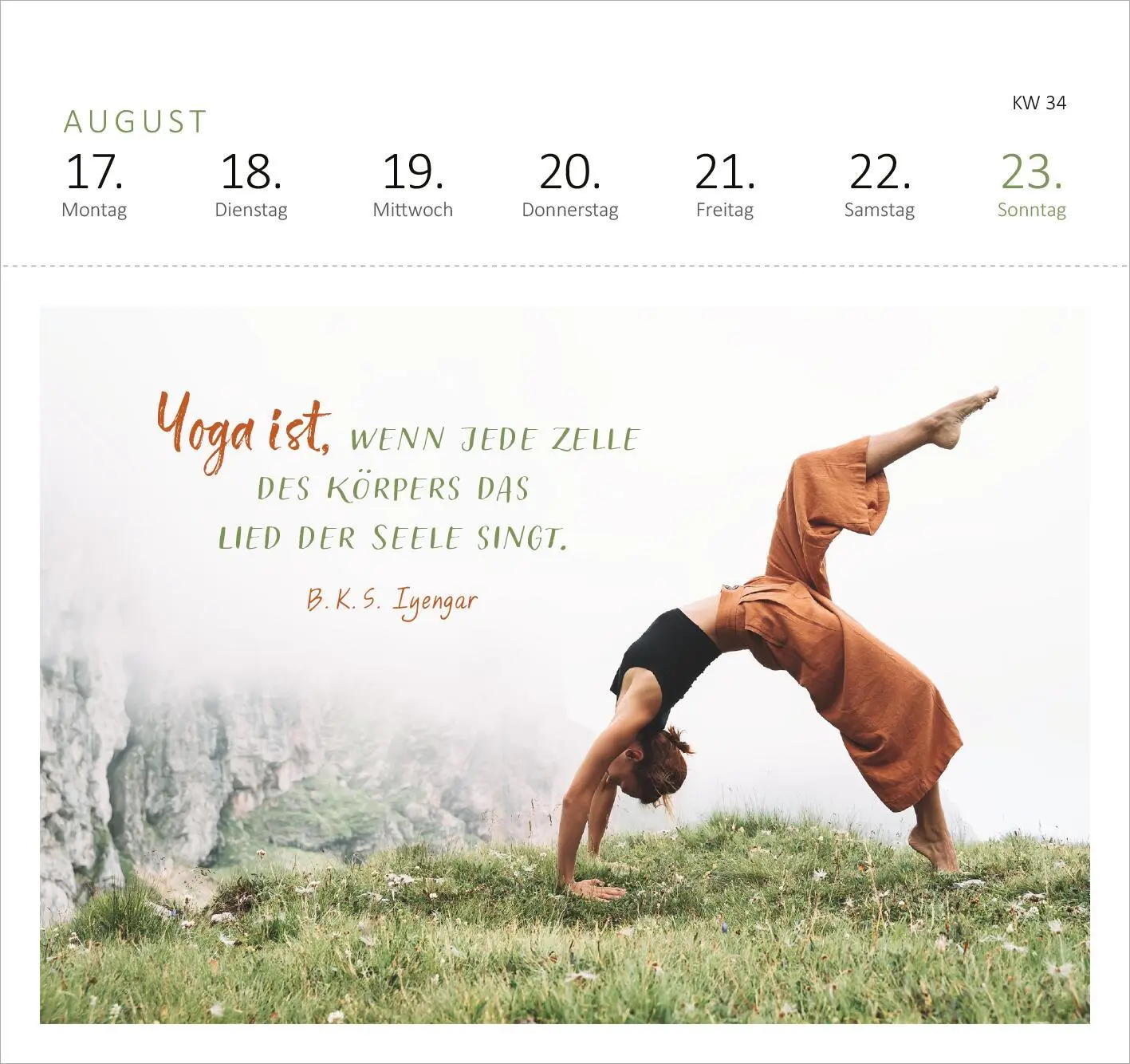 Bild: 4014489135616 | Postkartenkalender Yogaglück 2026 | Kalender | 108 S. | Deutsch | 2026