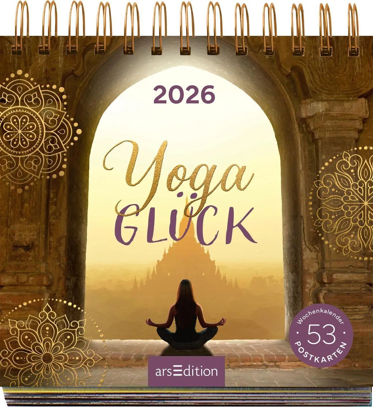Bild: 4014489135616 | Postkartenkalender Yogaglück 2026 | Kalender | 108 S. | Deutsch | 2026