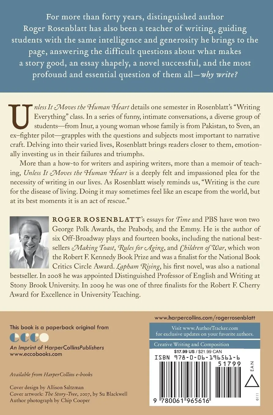 Rückseite: 9780061965616 | Unless It Moves the Human Heart | The Craft and Art of Writing | Buch