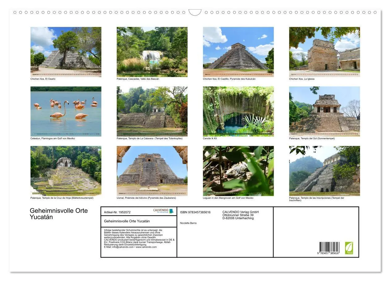 Bild: 9783457385616 | Geheimnisvolle Orte Yucatán (Wandkalender 2026 DIN A2 quer),...