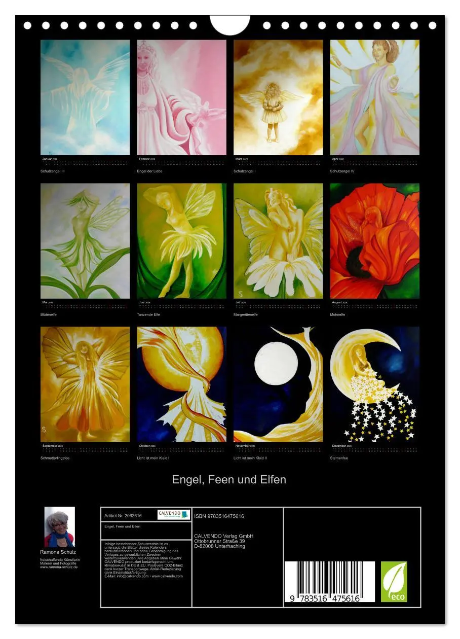 Bild: 9783516475616 | Engel, Feen und Elfen (Wandkalender 2026 DIN A4 hoch), CALVENDO...