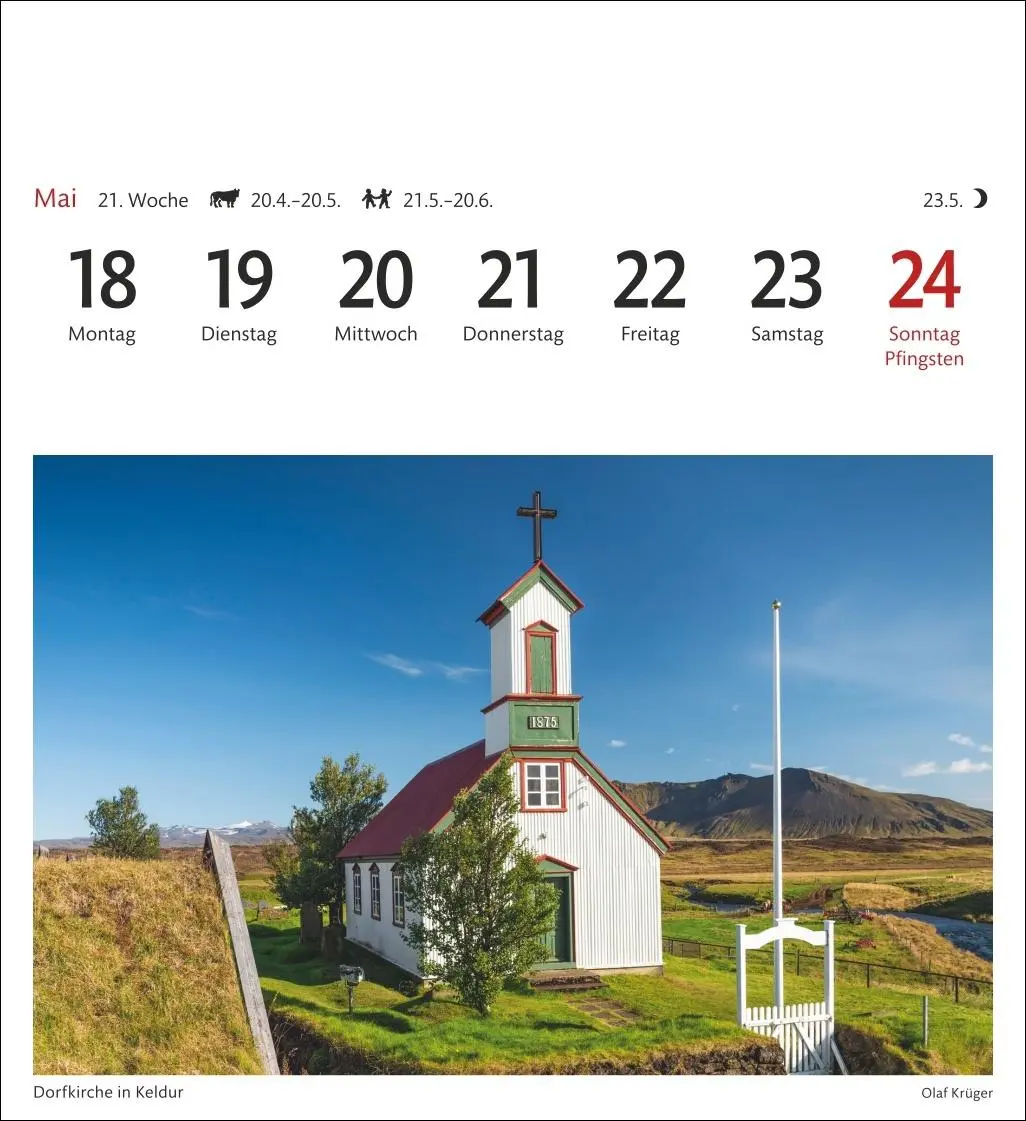Bild: 9783840035616 | Island Sehnsuchtskalender 2026 - Wochenkalender mit 53 Postkarten