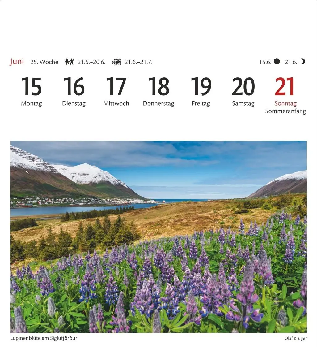 Bild: 9783840035616 | Island Sehnsuchtskalender 2026 - Wochenkalender mit 53 Postkarten