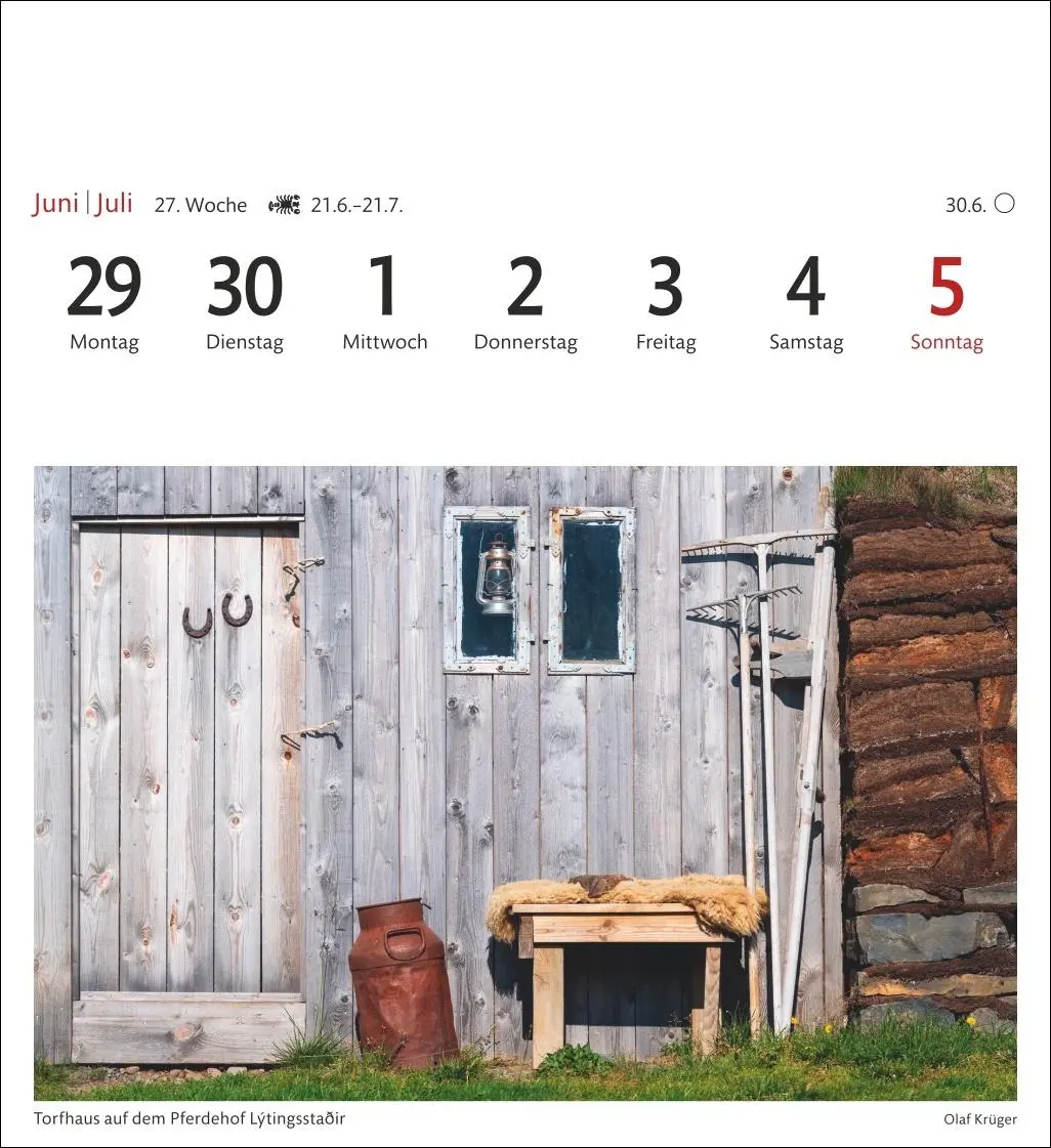Bild: 9783840035616 | Island Sehnsuchtskalender 2026 - Wochenkalender mit 53 Postkarten