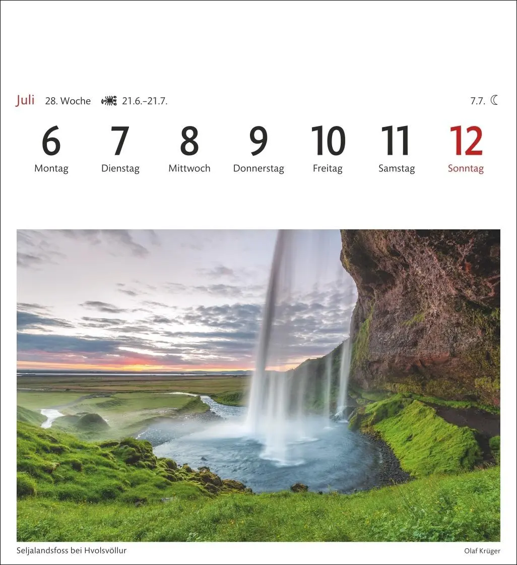 Bild: 9783840035616 | Island Sehnsuchtskalender 2026 - Wochenkalender mit 53 Postkarten