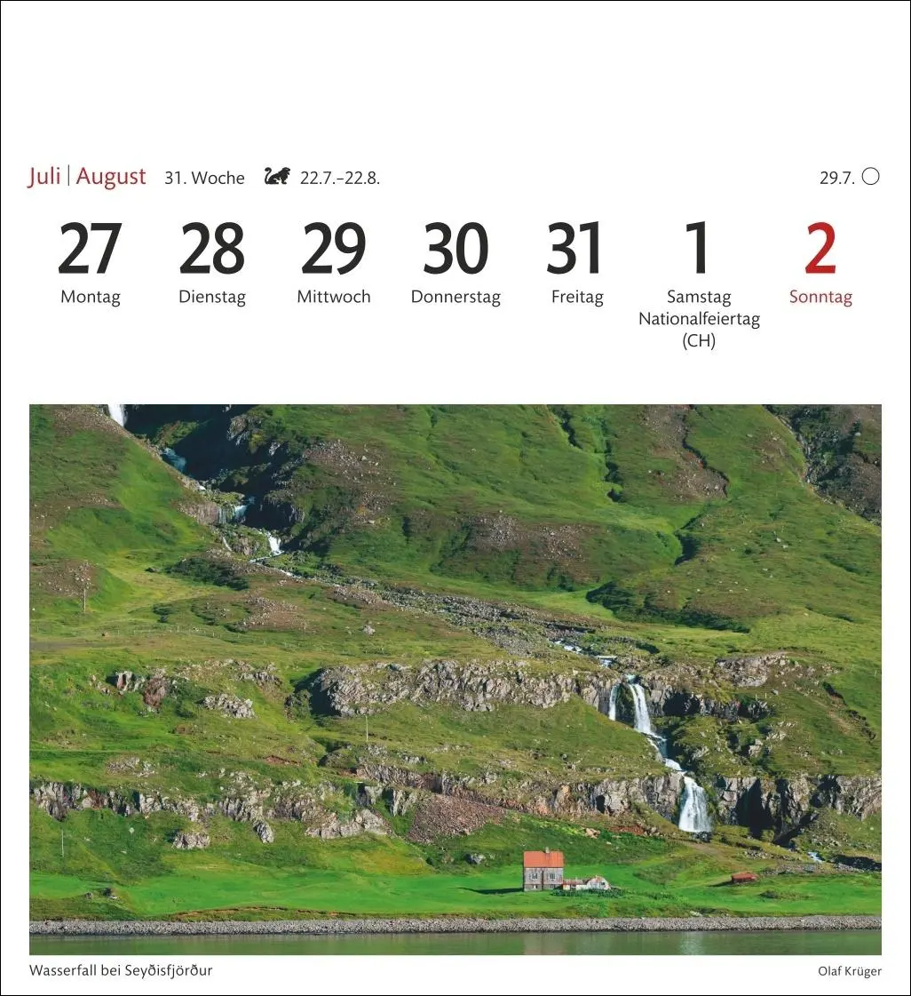 Bild: 9783840035616 | Island Sehnsuchtskalender 2026 - Wochenkalender mit 53 Postkarten