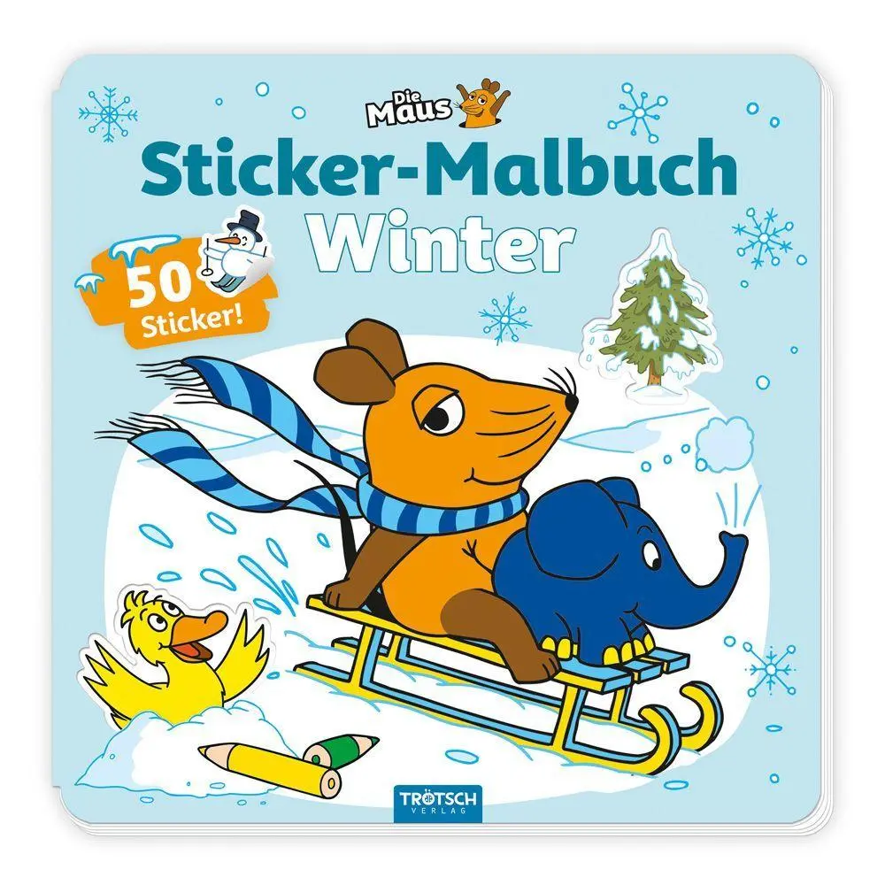 Cover: 9783988025616 | TRÖTSCH - Die Maus Stickermalbuch Winter Malbuch mit Stickern Ab 4...