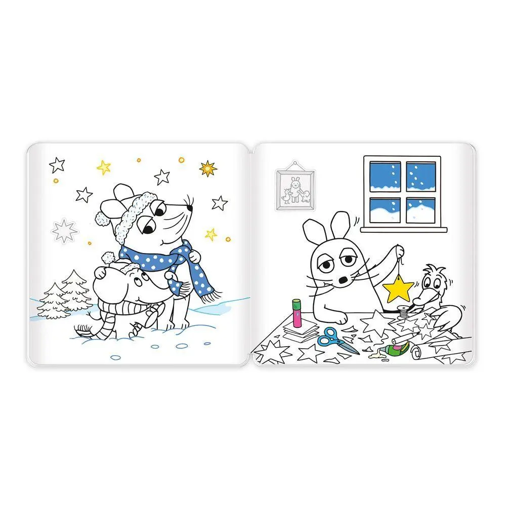 Bild: 9783988025616 | TRÖTSCH - Die Maus Stickermalbuch Winter Malbuch mit Stickern Ab 4...