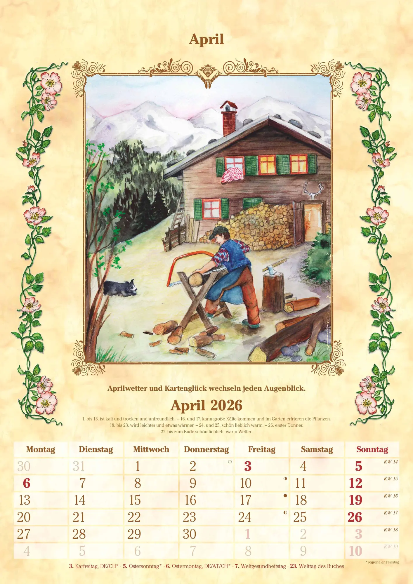Bild: 4069095005716 | Bauernkalender 2025 - Bildkalender A3 (29,7x42 cm) - mit Feiertagen...
