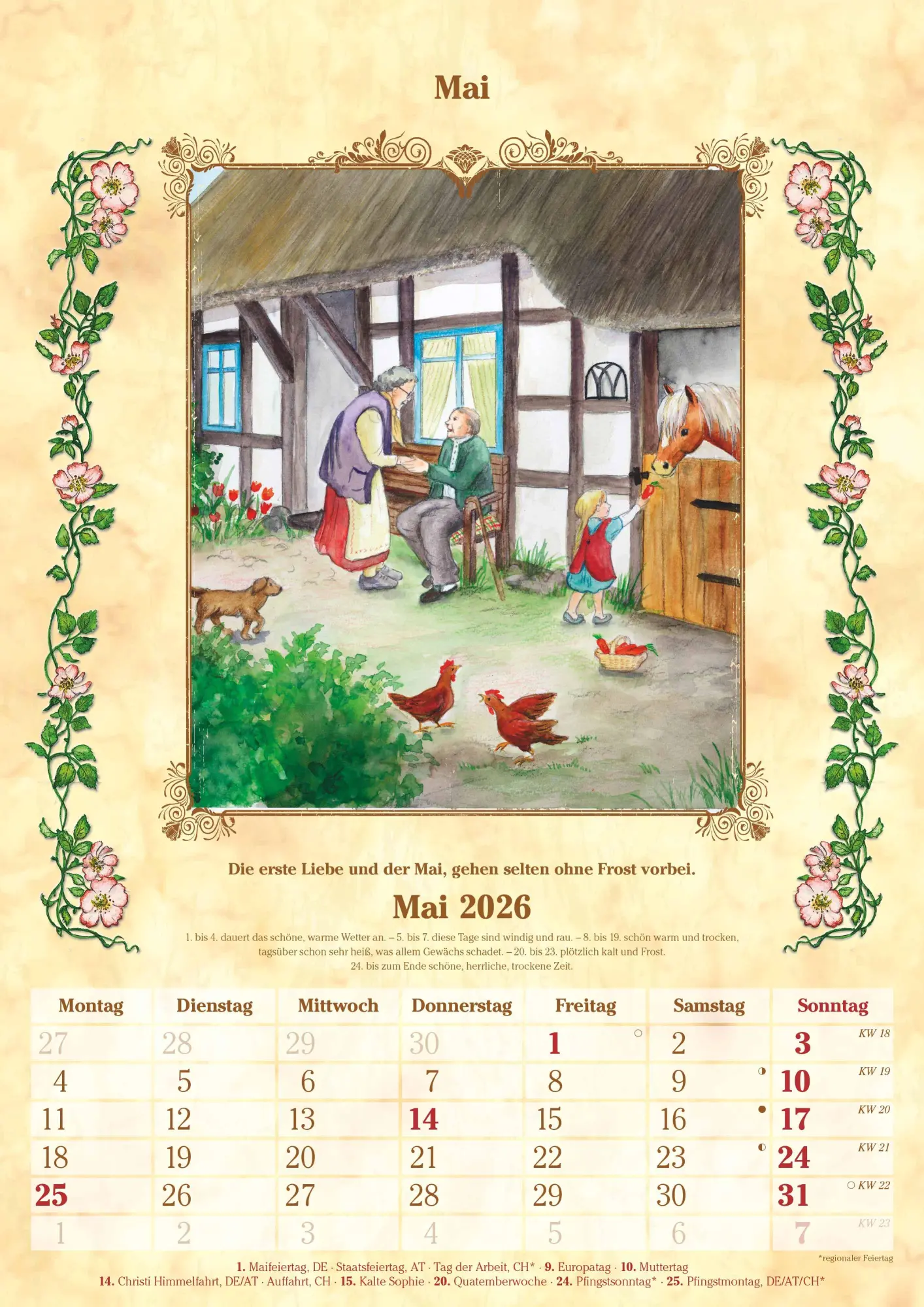 Bild: 4069095005716 | Bauernkalender 2025 - Bildkalender A3 (29,7x42 cm) - mit Feiertagen...