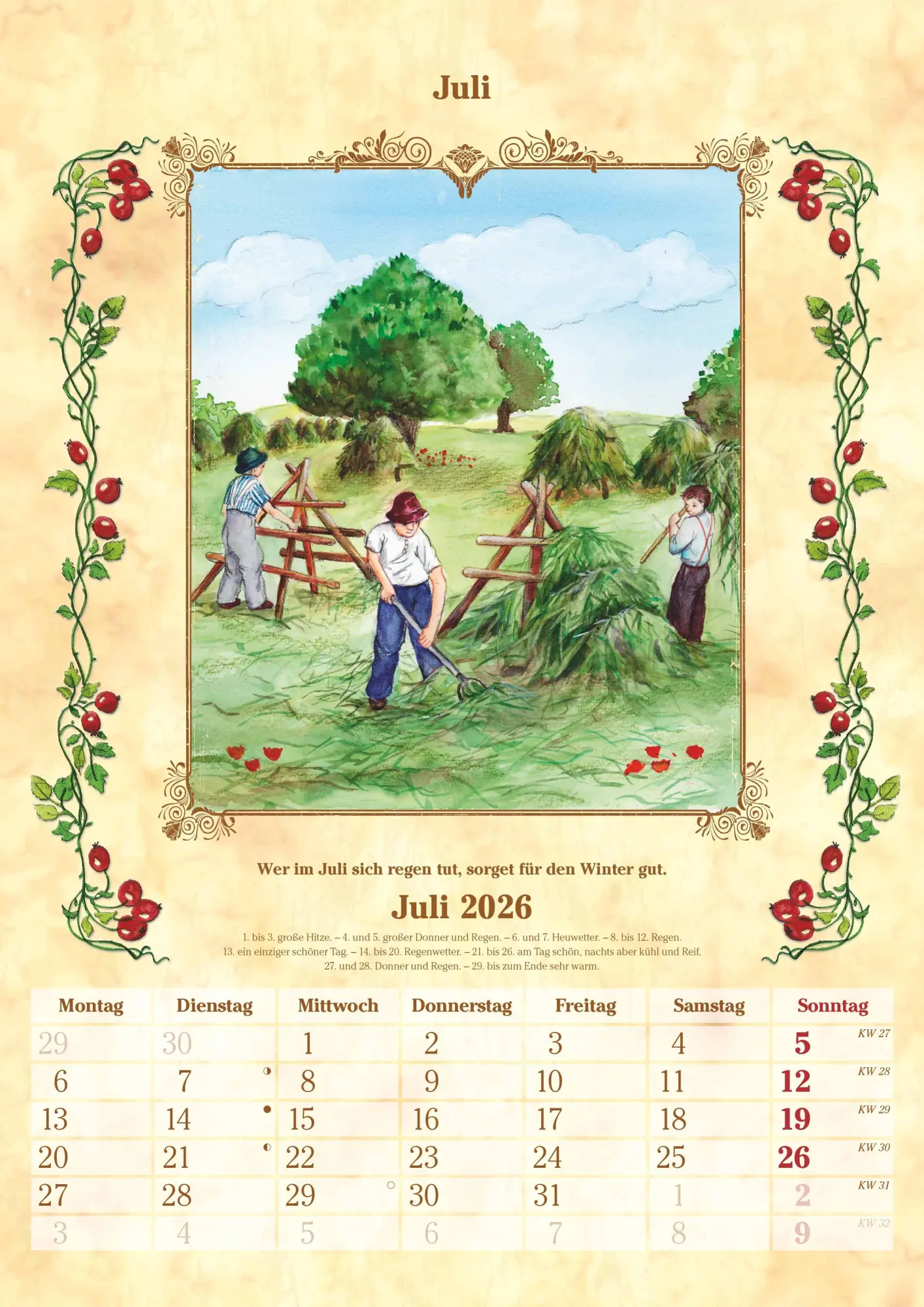 Bild: 4069095005716 | Bauernkalender 2025 - Bildkalender A3 (29,7x42 cm) - mit Feiertagen...