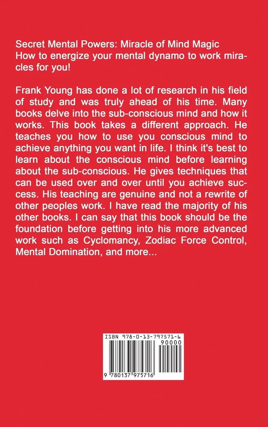 Rückseite: 9780137975716 | Secret Mental Powers | Miracle of Mind Magic | Frank Rudolph Young