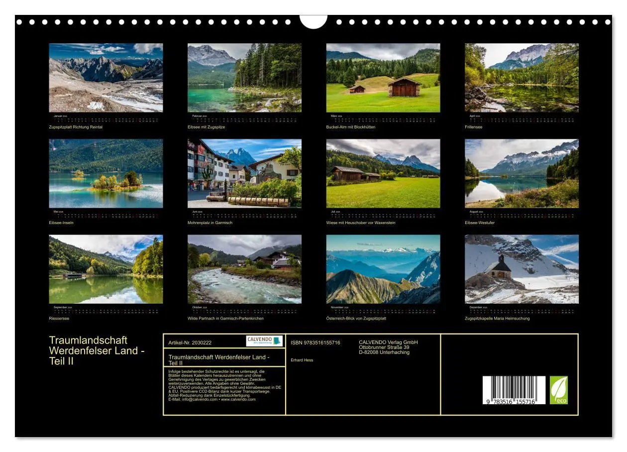 Bild: 9783516155716 | Traumlandschaft Werdenfelser Land - Teil II (Wandkalender 2026 DIN...