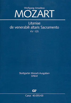 Cover: 9790007035716 | Litaniae de venerabili altaris Sacramento in B | KV 125,1772 | Mozart