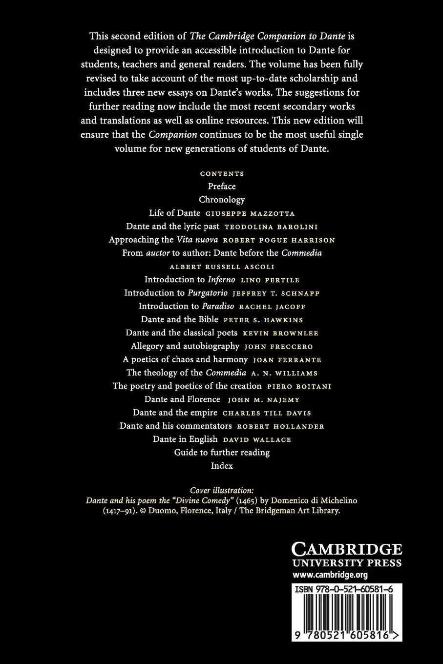 Rückseite: 9780521605816 | The Cambridge Companion to Dante | Rachel Jacoff | Taschenbuch | 2016